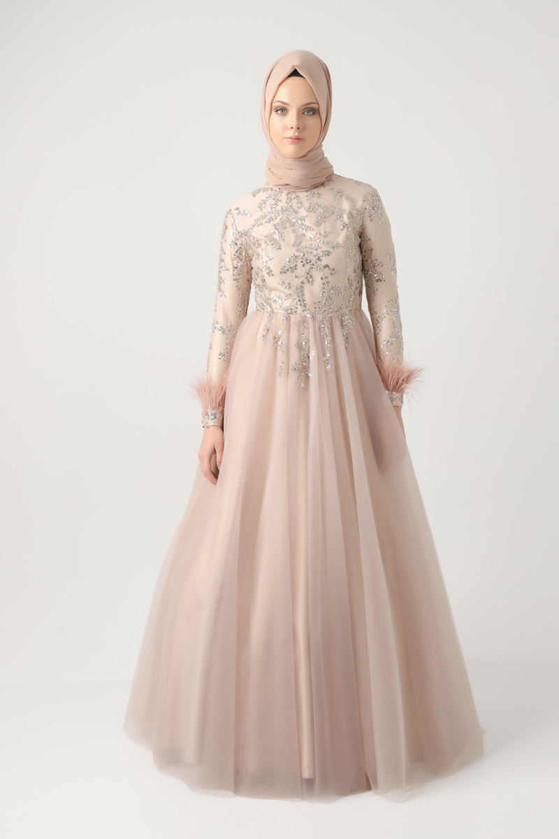 Burçak Abiye Düğün Nişan Söz Nikah Kına Tesettür