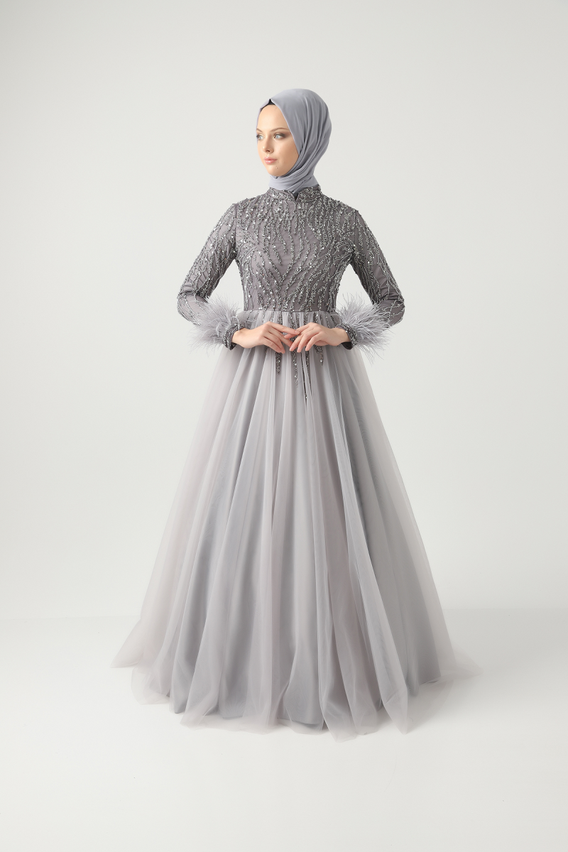 Burçak Abiye Düğün Nişan Söz Nikah Kına Tesettür